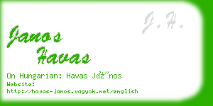 janos havas business card